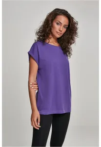 Urban Classics Ladies Extended Shoulder Tee ultraviolet - Size:5XL