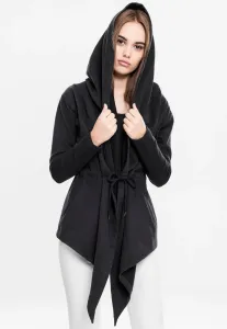 Urban Classics Ladies Hooded Sweat Cardigan black - Size:4XL