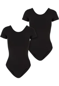 Urban Classics Ladies Organic Stretch Jersey Body 2-Pack black+black - Size:L
