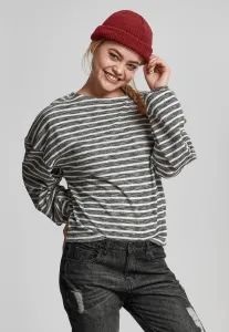 Urban Classics Ladies Oversize Stripe Pullover black/white - Size:XS