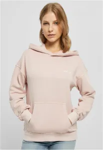 Urban Classics Ladies Small Embroidery Terry Hoody pink - Size:S
