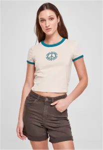 Urban Classics Ladies Stretch Jersey Cropped Tee softseagrass/watergreen - Size:3XL