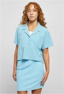 Urban Classics Ladies Towel Resort Shirt balticblue - Size:XXL