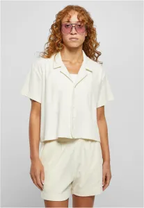 Urban Classics Ladies Towel Resort Shirt palewhite - Size:XXL