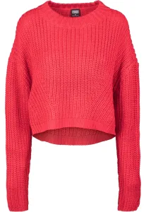 Urban Classics Ladies Wide Oversize Sweater fire red - Size:3XL