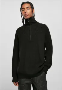 Urban Classics Oversized Knitted Troyer black - Size:XL