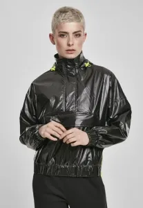 Urban Classics Ladies Vanish Crinkle Pull Over Jacket black - Size:L