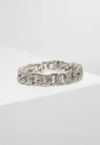 Urban Classics Big Bracelet With Stones silver - Size:S/M