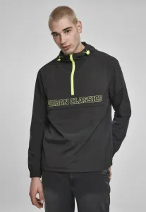 Urban Classics Contrast Pull Over Jacket black/electriclime - Size:3XL