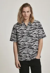 Urban Classics Pattern Resort Shirt stone camo - Size:XXL