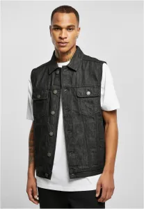 Urban Classics Denim Vest black washed - Size:XL