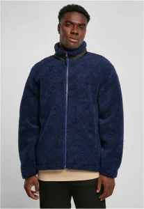 Urban Classics AOP Sherpa Jacket darkbluedamast - Size:4XL