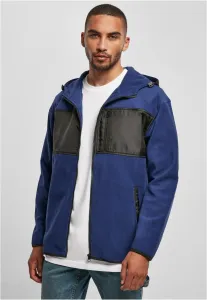 Urban Classics Hooded Micro Fleece Jacket spaceblue - Size:5XL