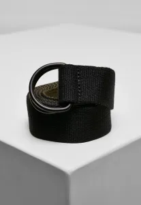 Urban Classics Easy D-Ring Belt 2-Pack black/olive+white/pepple - UNI