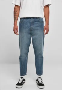 Urban Classics Cropped Tapered Jeans middeepblue - Size:34