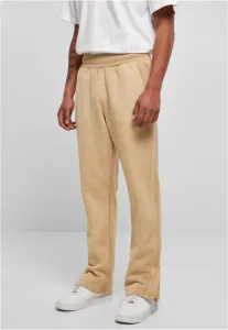 Urban Classics Heavy Terry Garment Dye Slit Sweatpants unionbeige - Size:3XL