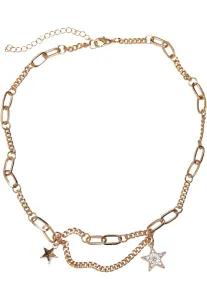 Urban Classics Crystal Stars Necklace gold - One Size