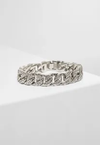 Urban Classics Big Bracelet With Stones silver - Size:L/XL