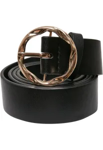 Urban Classics Small Synthetic Leather Ladies Belt black - Size:S/M