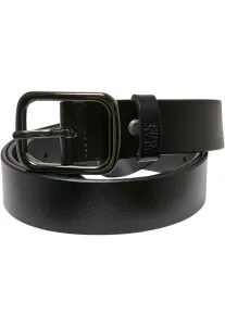 Urban Classics Synthetic Leather Thorn Buckle Business Belt black - Size:L/XL