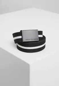 Urban Classics Canvas Belts black white stripe/black - One Size