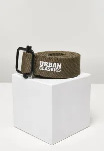 Urban Classics Industrial Canvas Belt 2-Pack black/olive - S/M