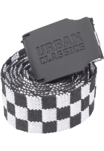 Urban Classics UC Canvas Belt Checkerboard 150cm black/white - One Size