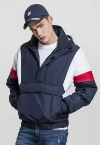 Urban Classics 3 Tone Pull Over Jacket navy/white/fire red - Size:L