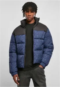 Urban Classics AOP Retro Puffer Jacket darkblue damast aop - Size:3XL