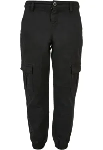 Urban Classics Boys Washed Cargo Twill Jogging Pants black - Size:158/164