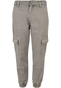 Urban Classics Boys Washed Cargo Twill Jogging Pants grey - Size:110/116