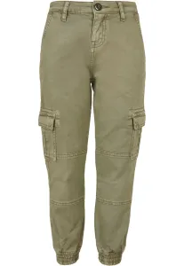 Urban Classics Boys Washed Cargo Twill Jogging Pants olive - Size:110/116