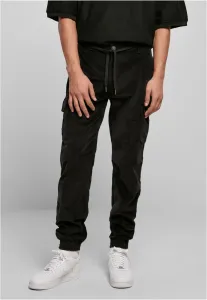 Urban Classics Corduroy Cargo Jogging Pants black - Size:4XL