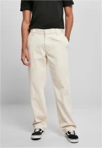 Urban Classics Corduroy Workwear Pants whitesand - Size:38