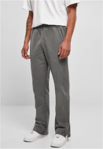 Urban Classics Heavy Terry Garment Dye Slit Sweatpants darkshadow - Size:S