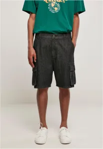 Urban Classics Organic Denim Cargo Shorts black washed - Size:29