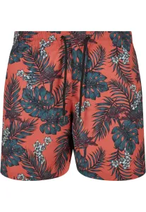 Urban Classics Pattern Swim Shorts dark tropical aop - Size:L