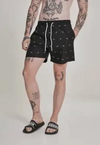 Urban Classics Embroidery Swim Shorts shark/black/white - Size:5XL