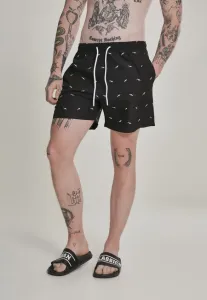 Urban Classics Embroidery Swim Shorts shark/black/white - Size:XXL