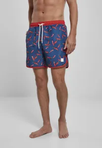 Urban Classics Pattern Retro Swim Shorts pepperoni aop - Size:XL