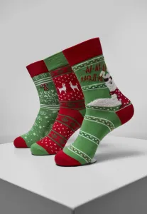Urban Classics Christmas Lama Socks 3-Pack multicolor - Size:35–38