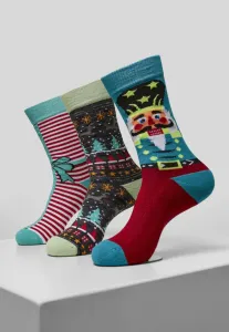Urban Classics Christmas Nutcracker Socks 3-Pack multicolor - Size:35–38