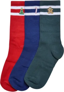 Urban Classics Christmas Sporty Socks Set multicolor - Size:35–38