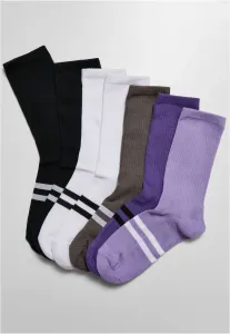 Urban Classics Double Stripes Socks 7-Pack multicolor - Size:39–42