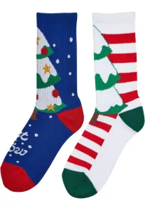 Urban Classics Fancy X-Mas Tree Socks 2-Pack multicolor - Size:35–38