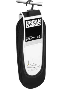 Urban Classics Invisible Socks 5-Pack black - Size:35–38