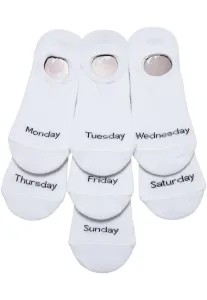 Urban Classics Invisible Weekly Socks 7-Pack white - Size:39–42