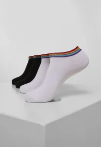 Urban Classics Rainbow Socks No Show 4-Pack black/white - Size:35–38
