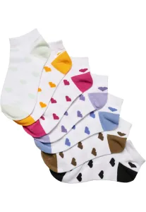 Urban Classics Recycled Yarn Heart Sneaker Socks 7-Pack multicolor - Size:43–46