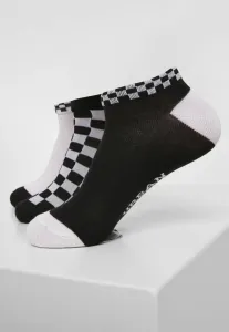 Urban Classics Sneaker Socks Checks 3-Pack black/white - Size:39–42